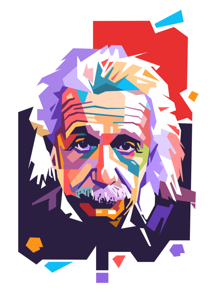 Albert Einstein wpap art style png