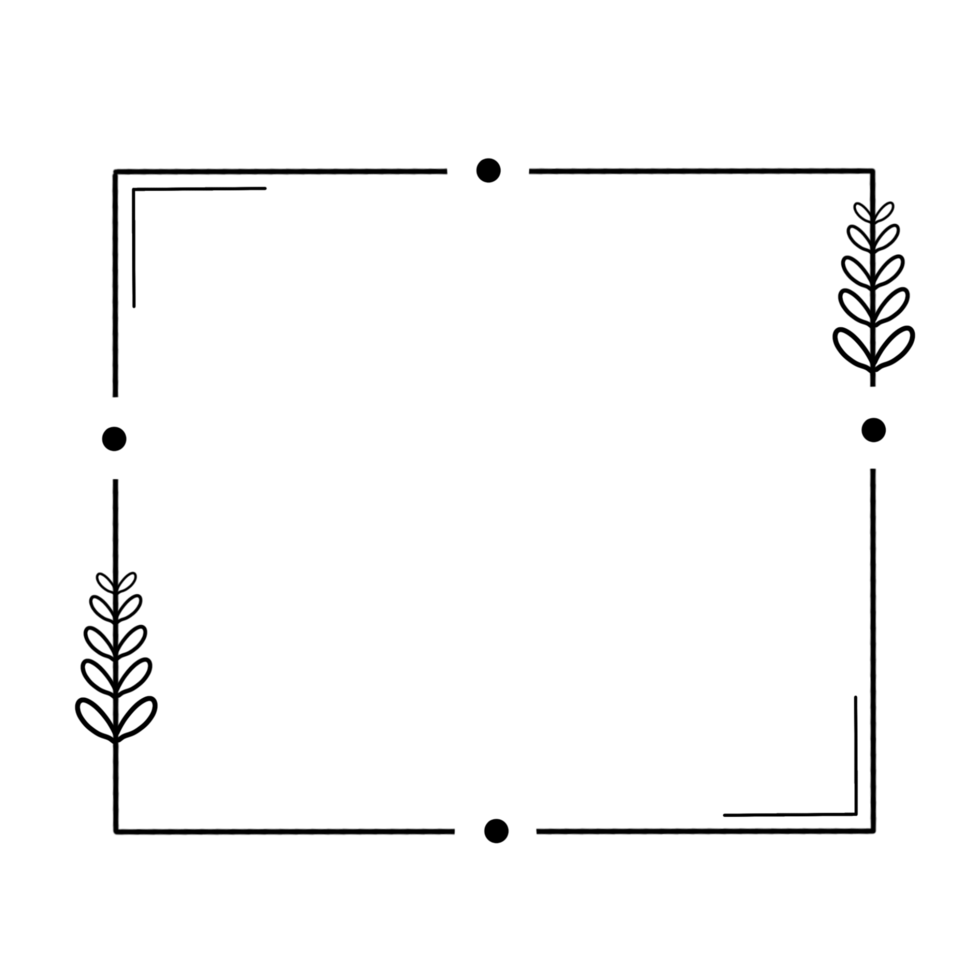 Decorative Square Frame on a Transparent Background png