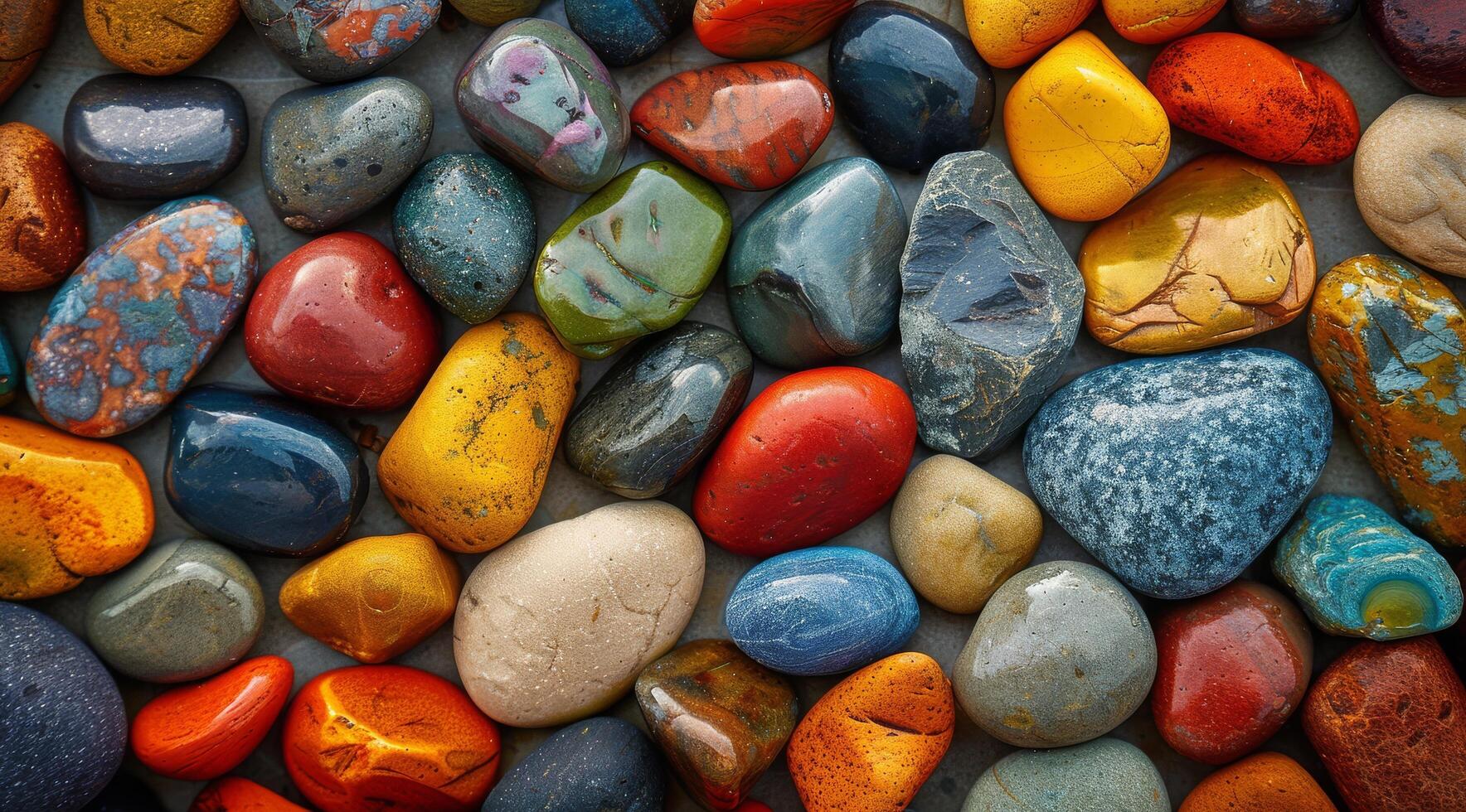 Close Up of Colorful Stones photo
