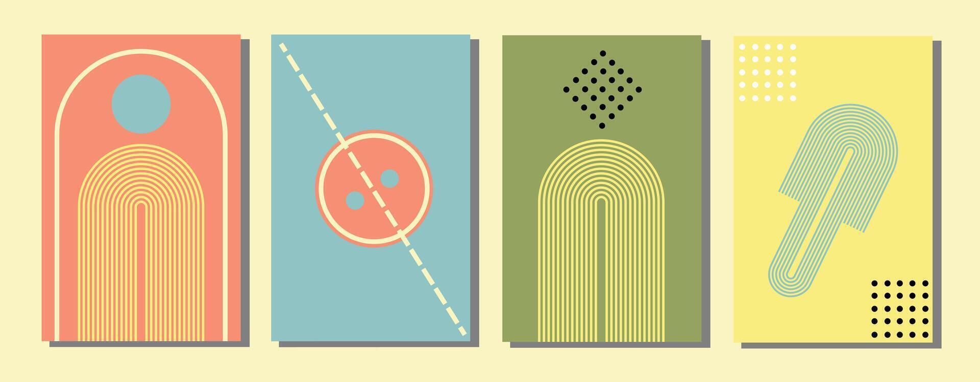 Abstract picture banner template set. vector