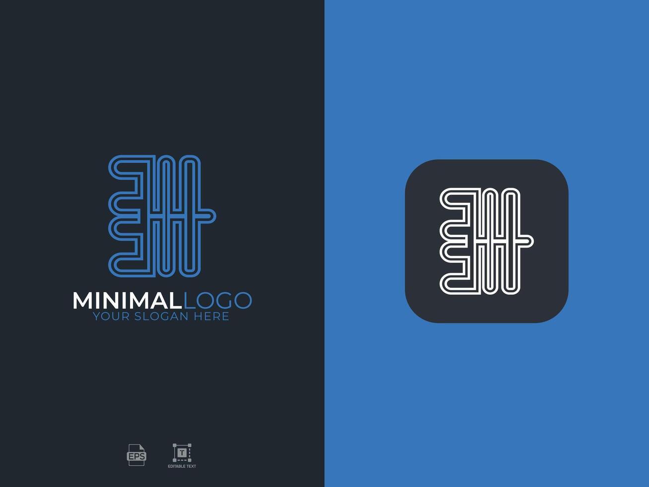 Minimal Modern Letter Logo vector