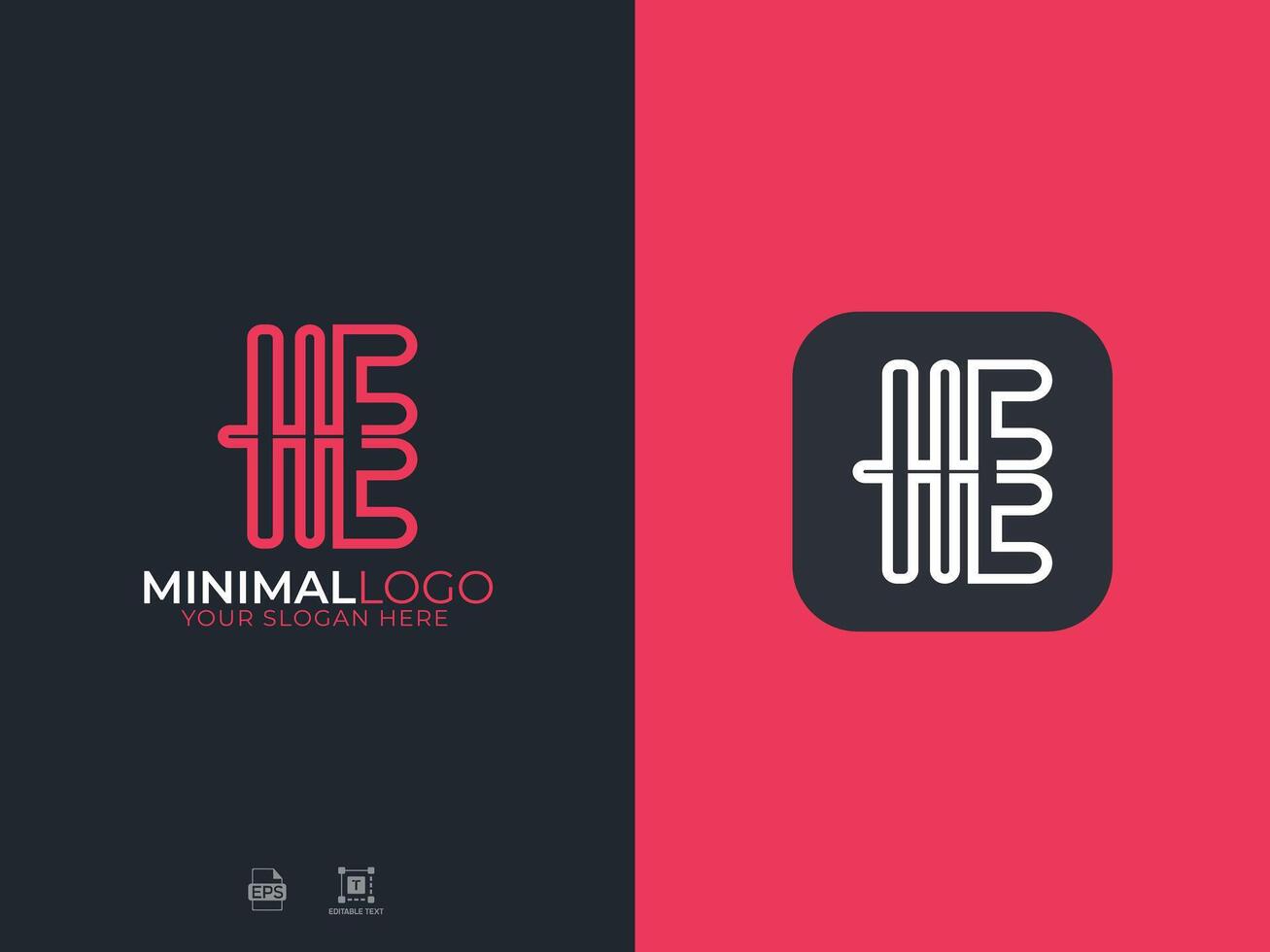 Minimal Modern Letter Logo vector