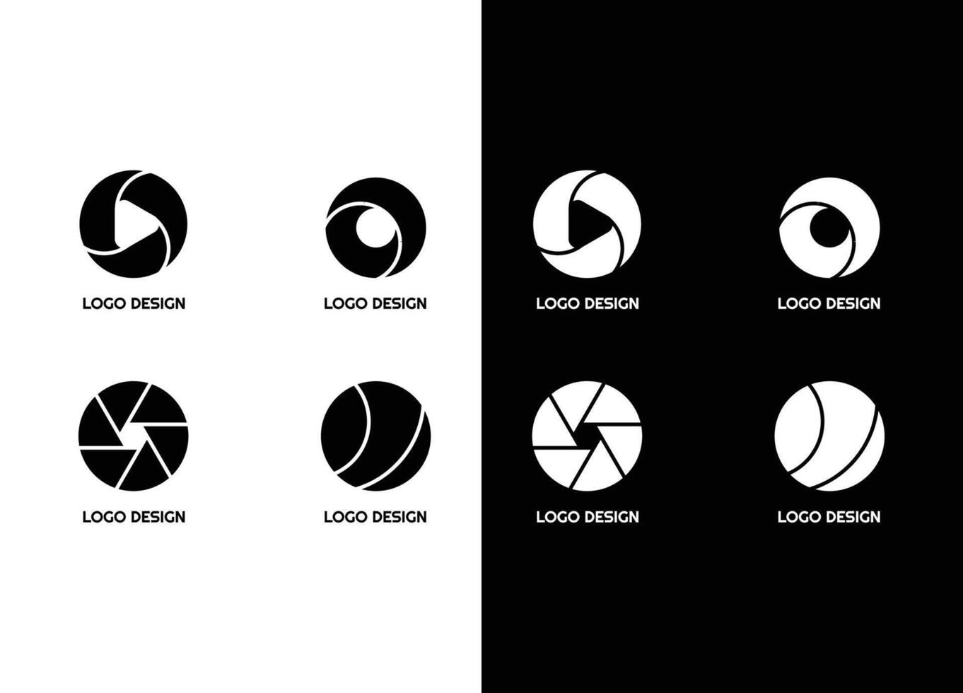 awesome geometric company corporate business Logo set vector