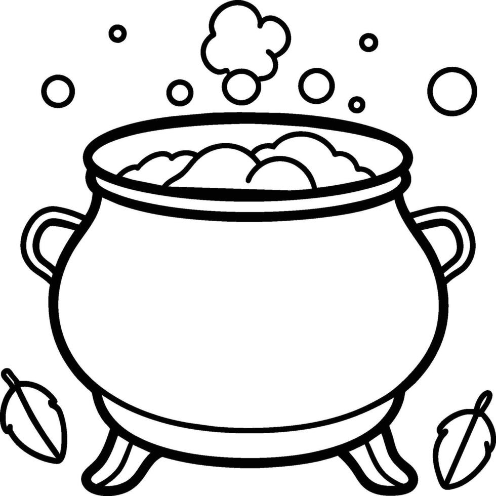 Halloween coloring pages for kids. Happy Halloween outline vector