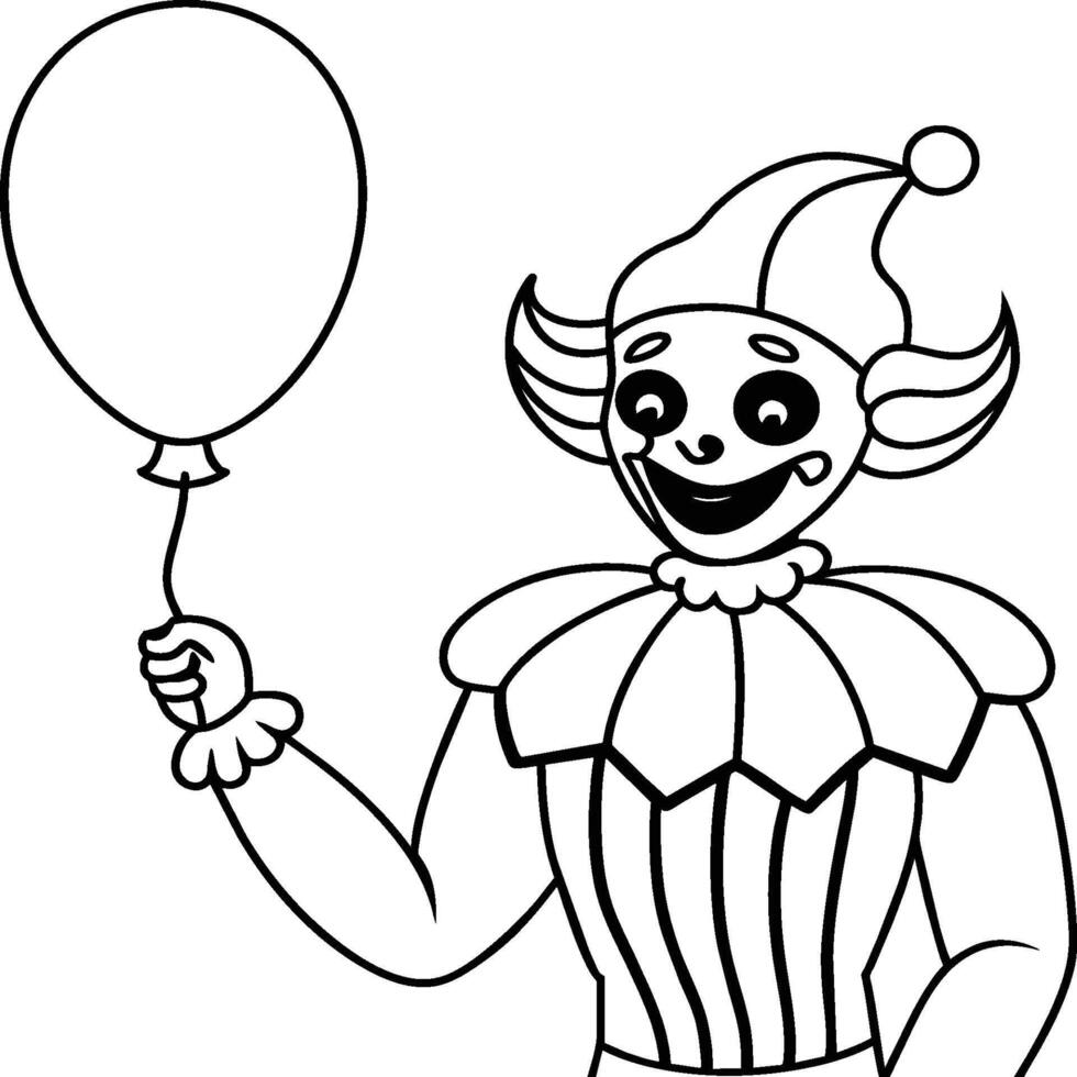 Halloween coloring pages for kids. Happy Halloween outline vector