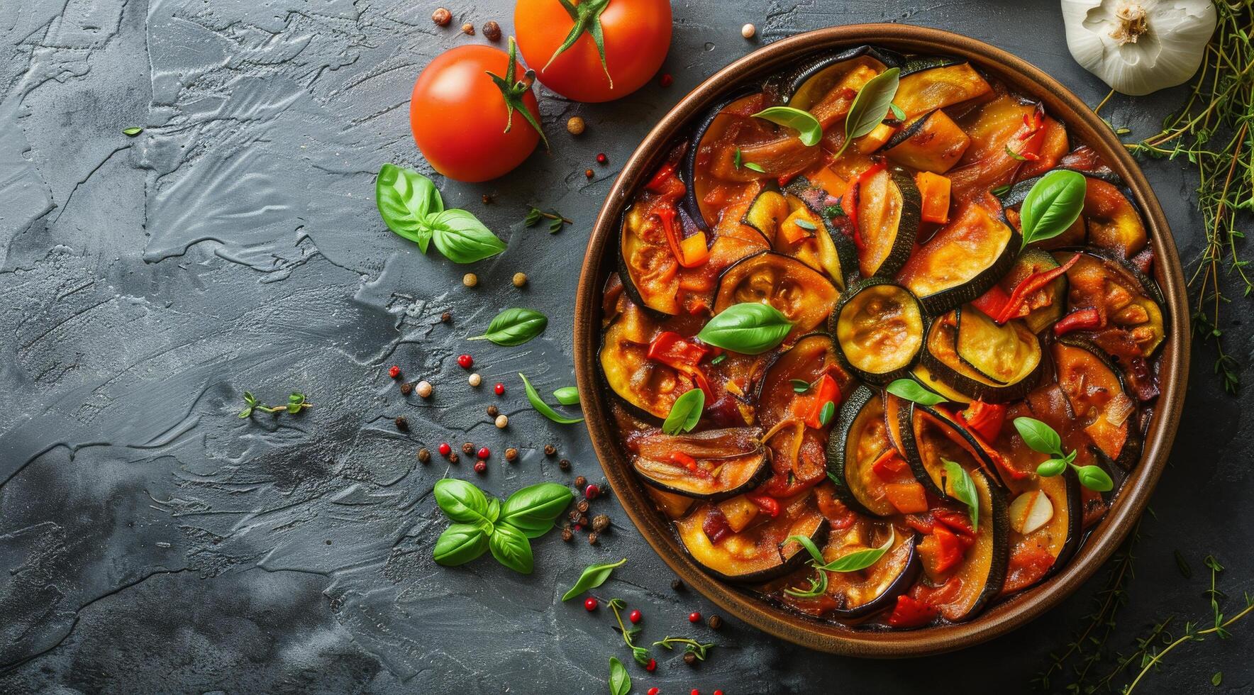Sliced Vegetables in a Dish photo