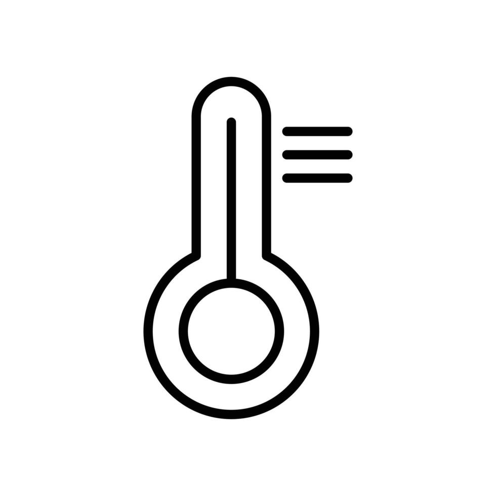thermometer icon on white background vector