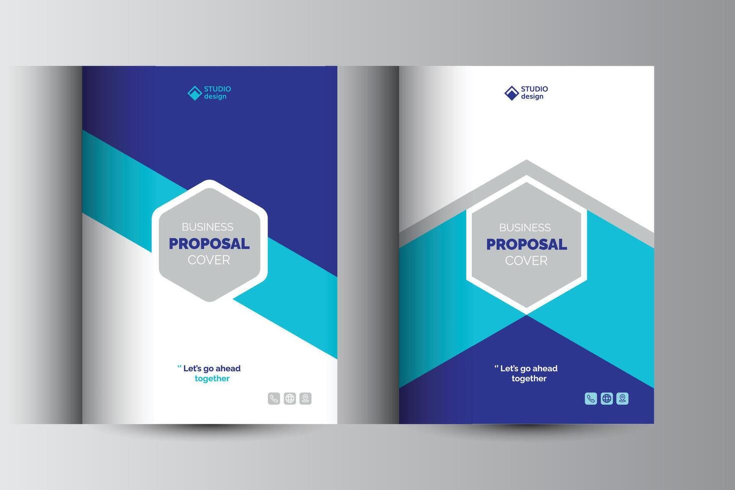 Corporate Business Proposal Catalog Cover Design Template Concepts vector