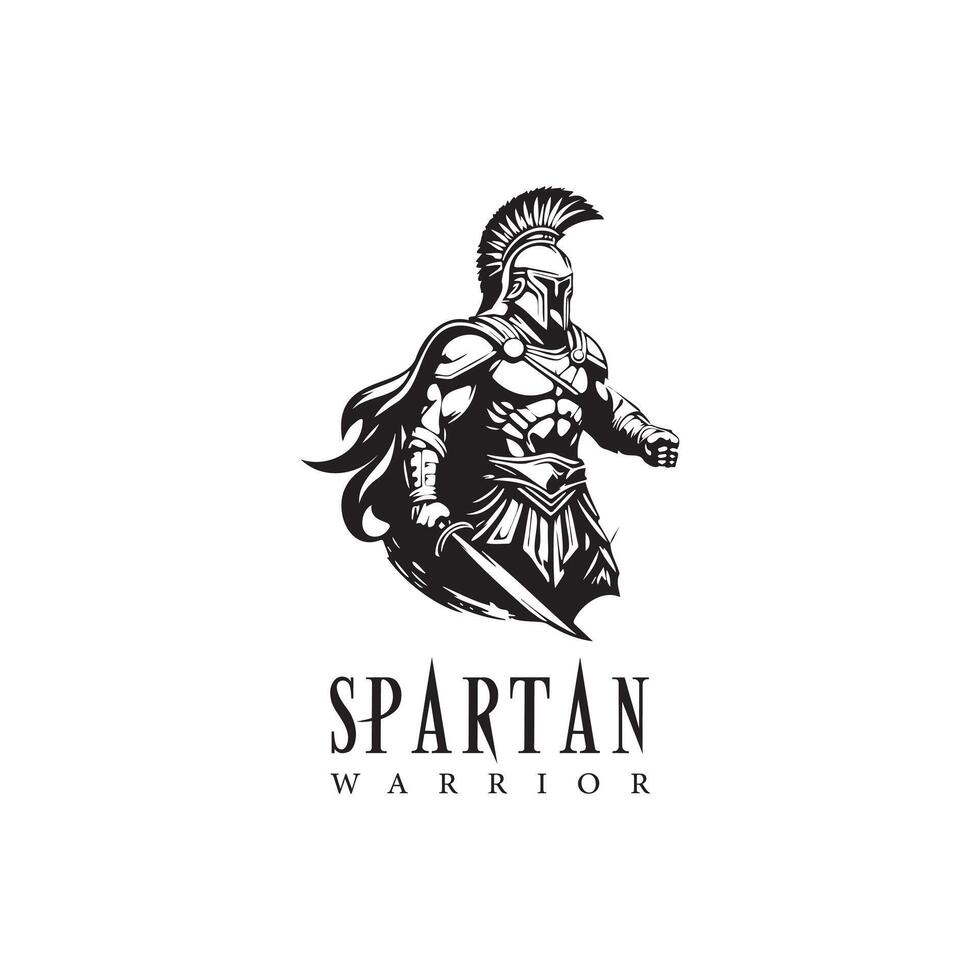 Fierce Spartan Warrior Mascot - Symbol of Strength and Power for Gaming Team Domination vector
