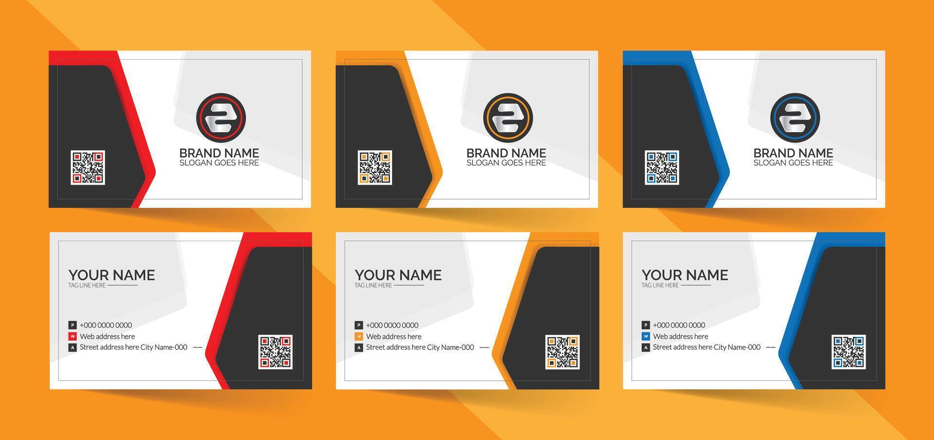 Professional business card set vector