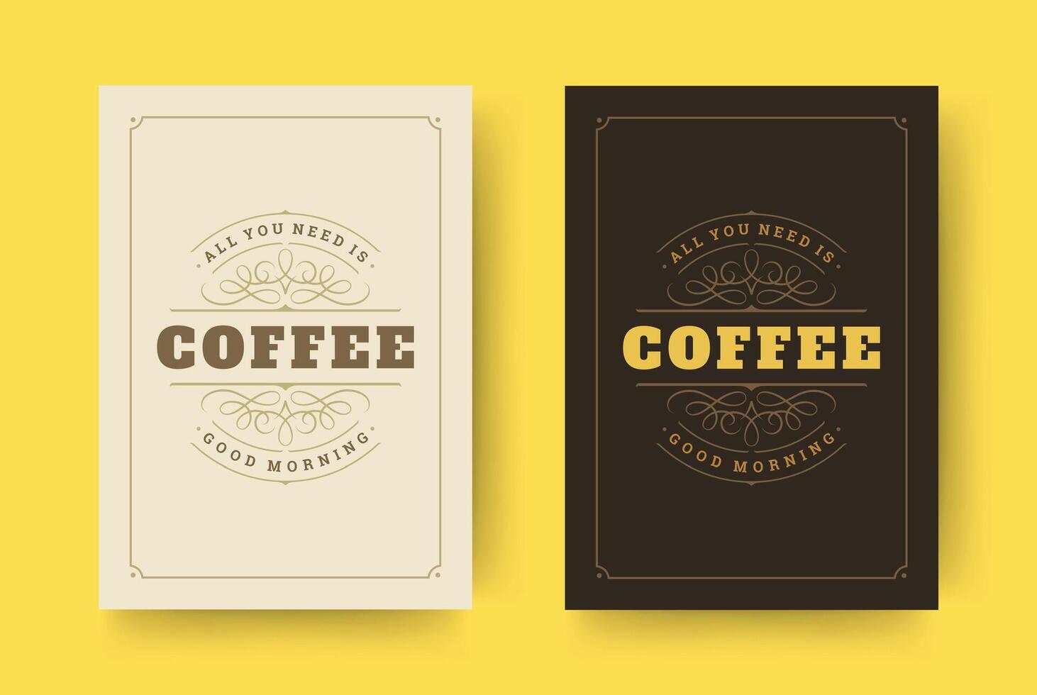 Coffee quote vintage typographic style inspirational phrase design. vector