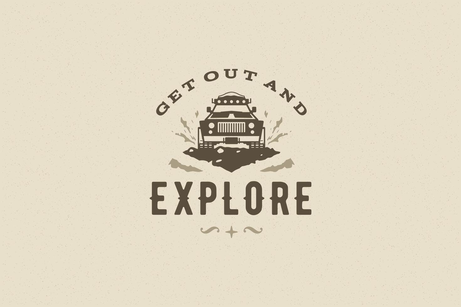Saying quote typography with hand drawn 4x4 off road car symbol for greeting card or poster and other. vector