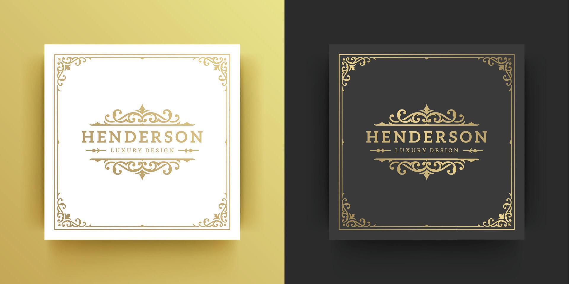 Luxury logo crest template design illustration. vector