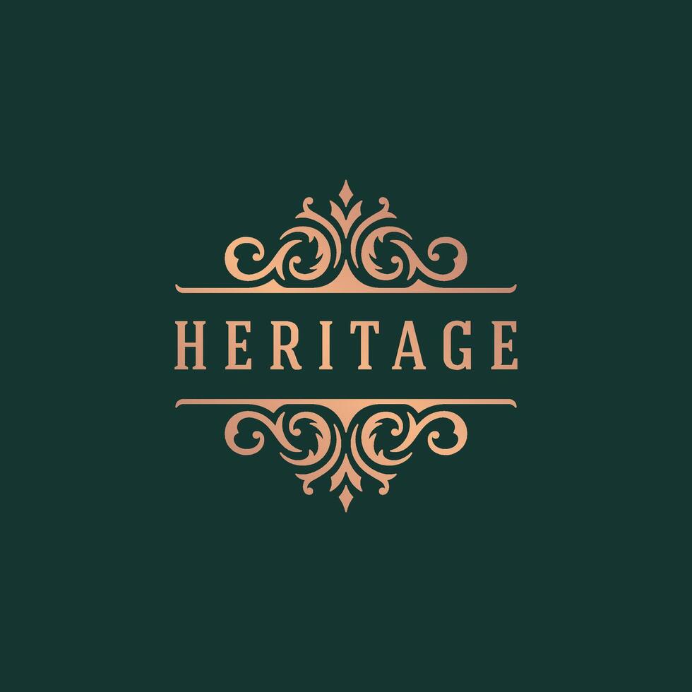 Luxury logo crest template design illustration. vector