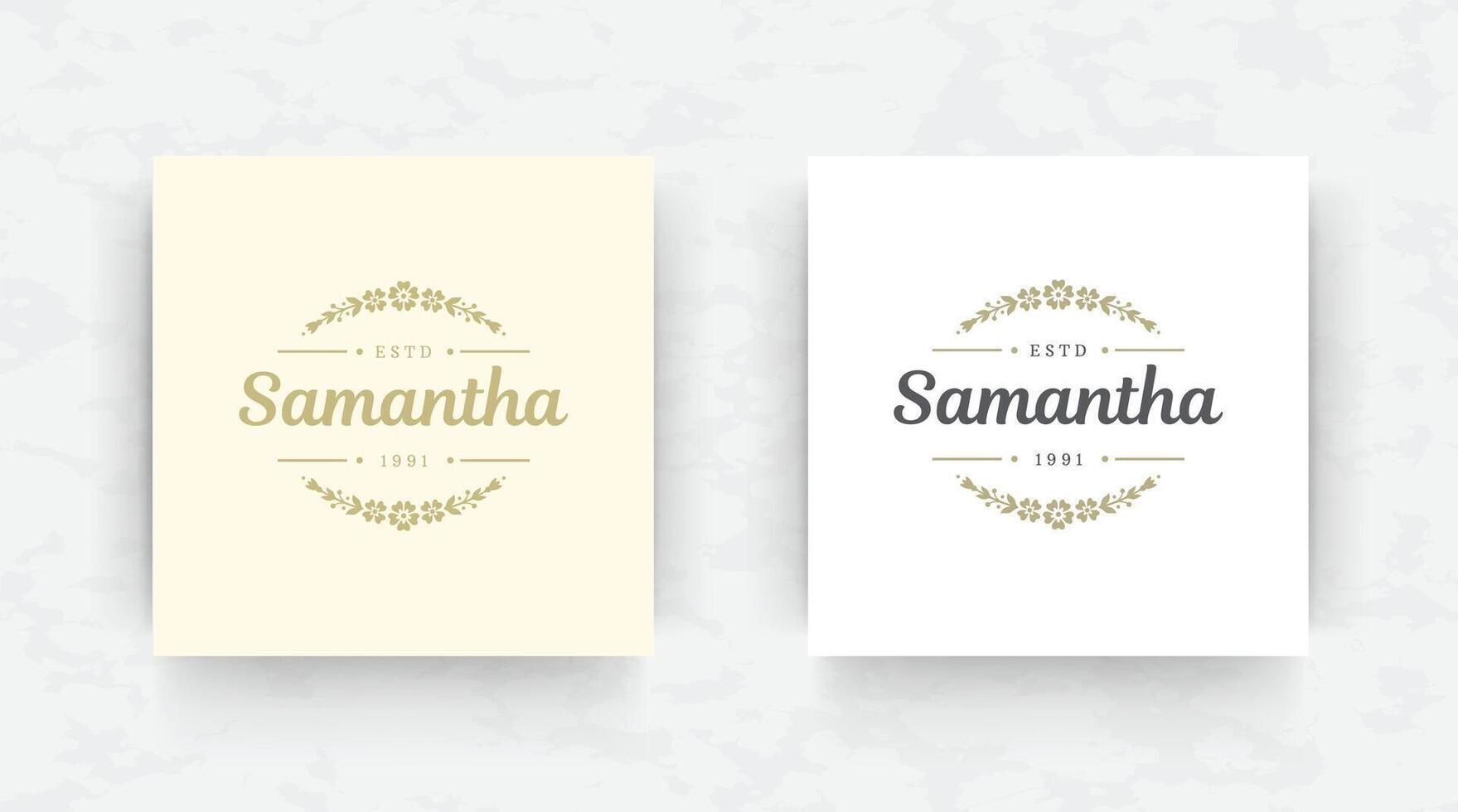 Elegant brand logo design template illustration. vector