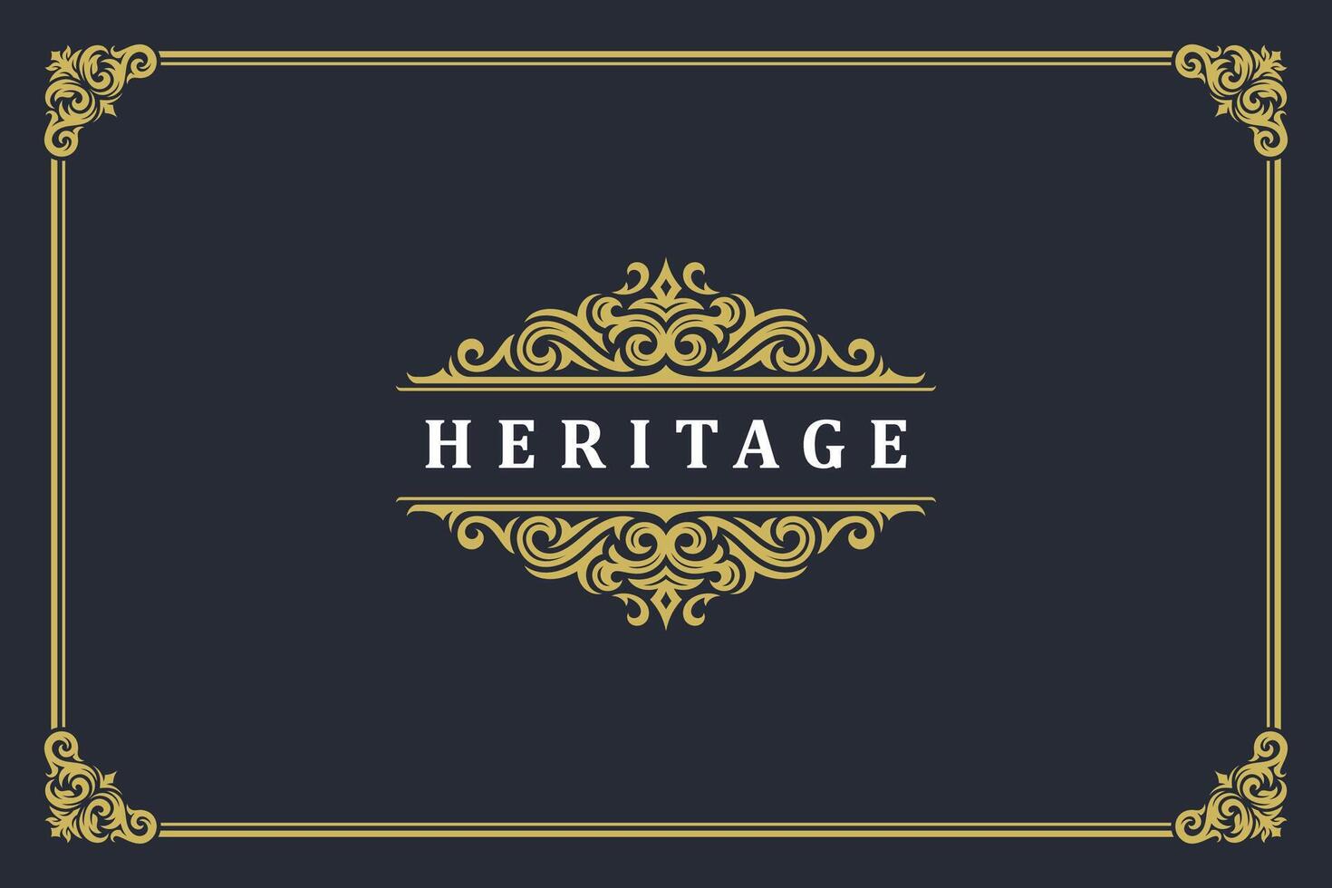 Luxury ornament vintage logo template design illustration vector