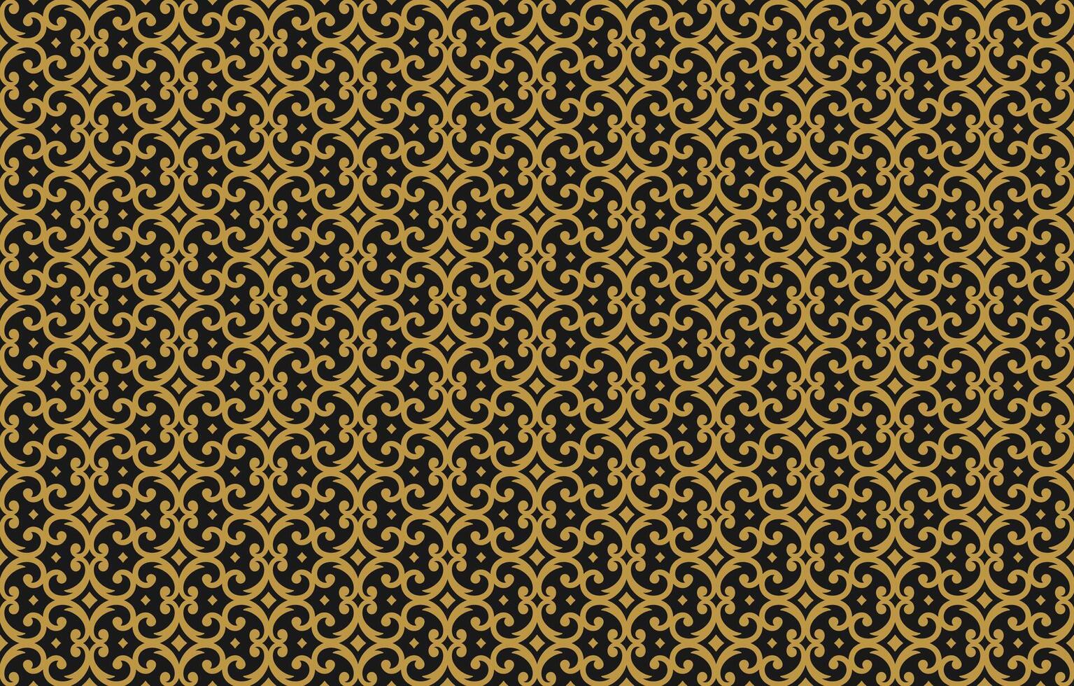 Vintage ornament seamless pattern damask gold ornate vignettes swirls vector