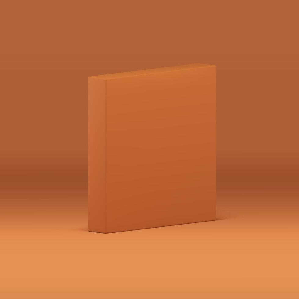 Beige 3d wall vertical display foundation showcase studio background for promo realistic vector
