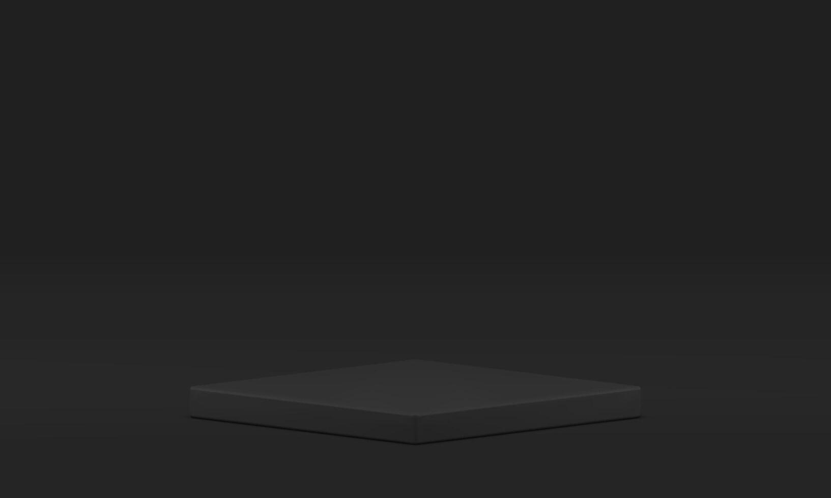 3d podium scene squared black pedestal product presentation studio background realistic vector