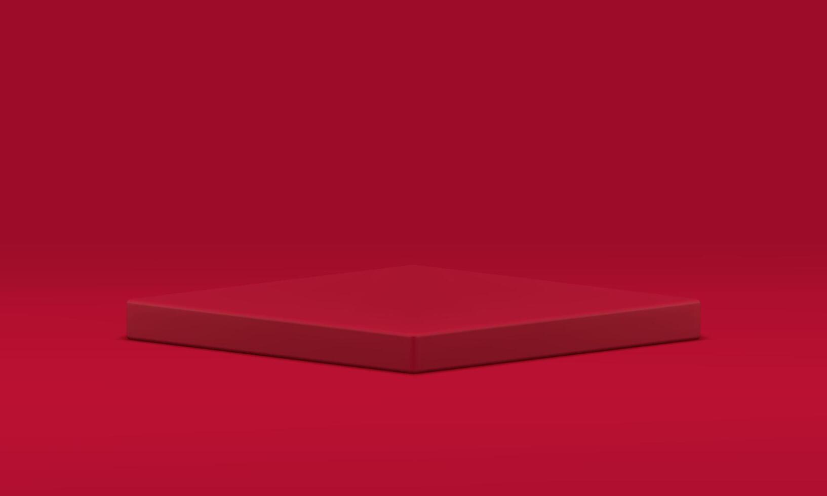 Red rhombus 3d podium showcase geometric scene product showcase studio background realistic vector