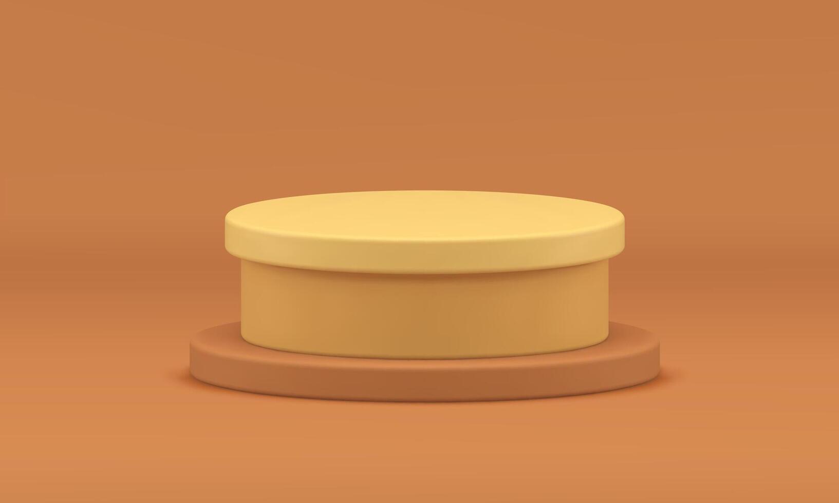 3d pedestal cylinder platform award arena level construction retail merchandise presentation vector