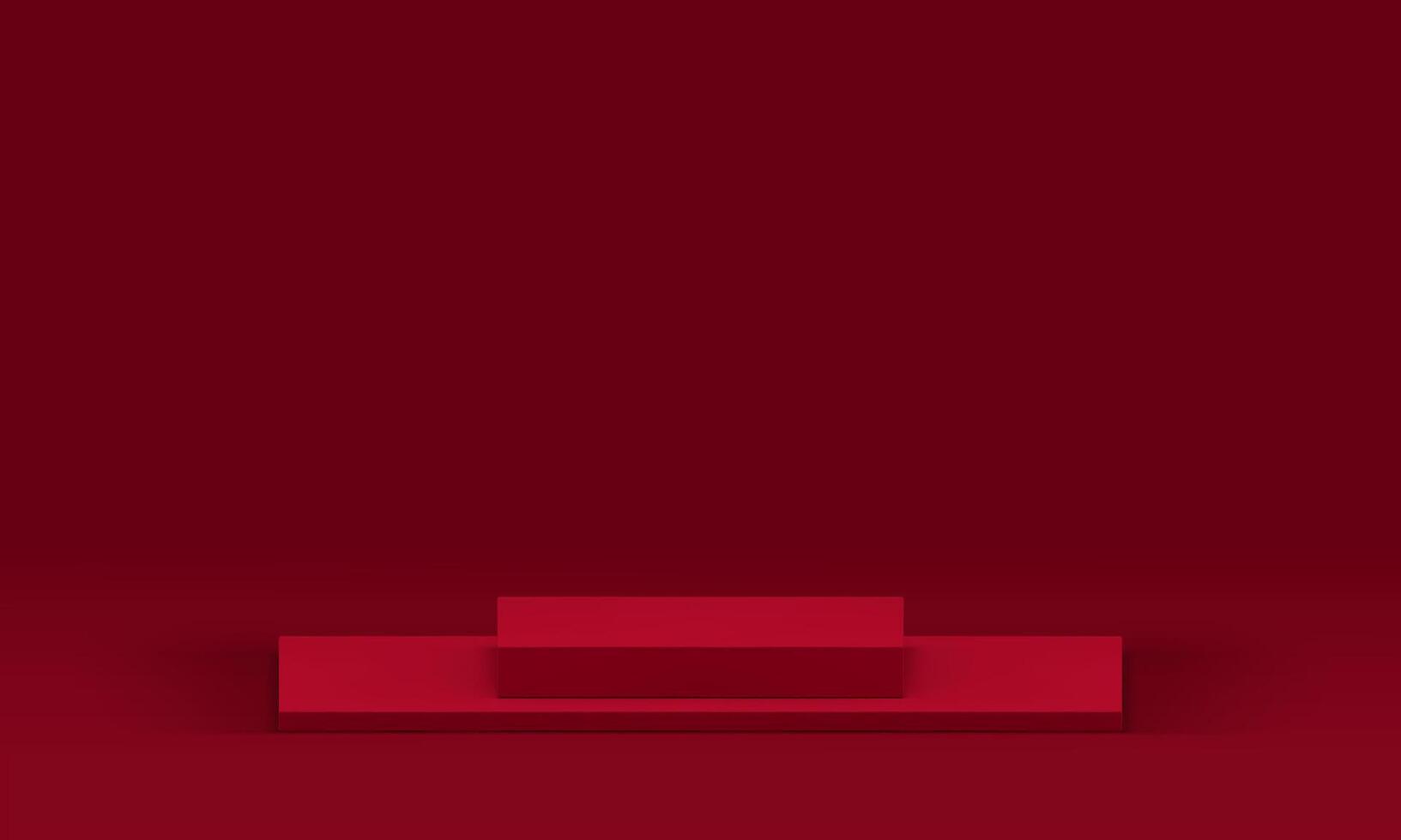 Red 3d podium geometric level competition win foundation award arena design realistic vector