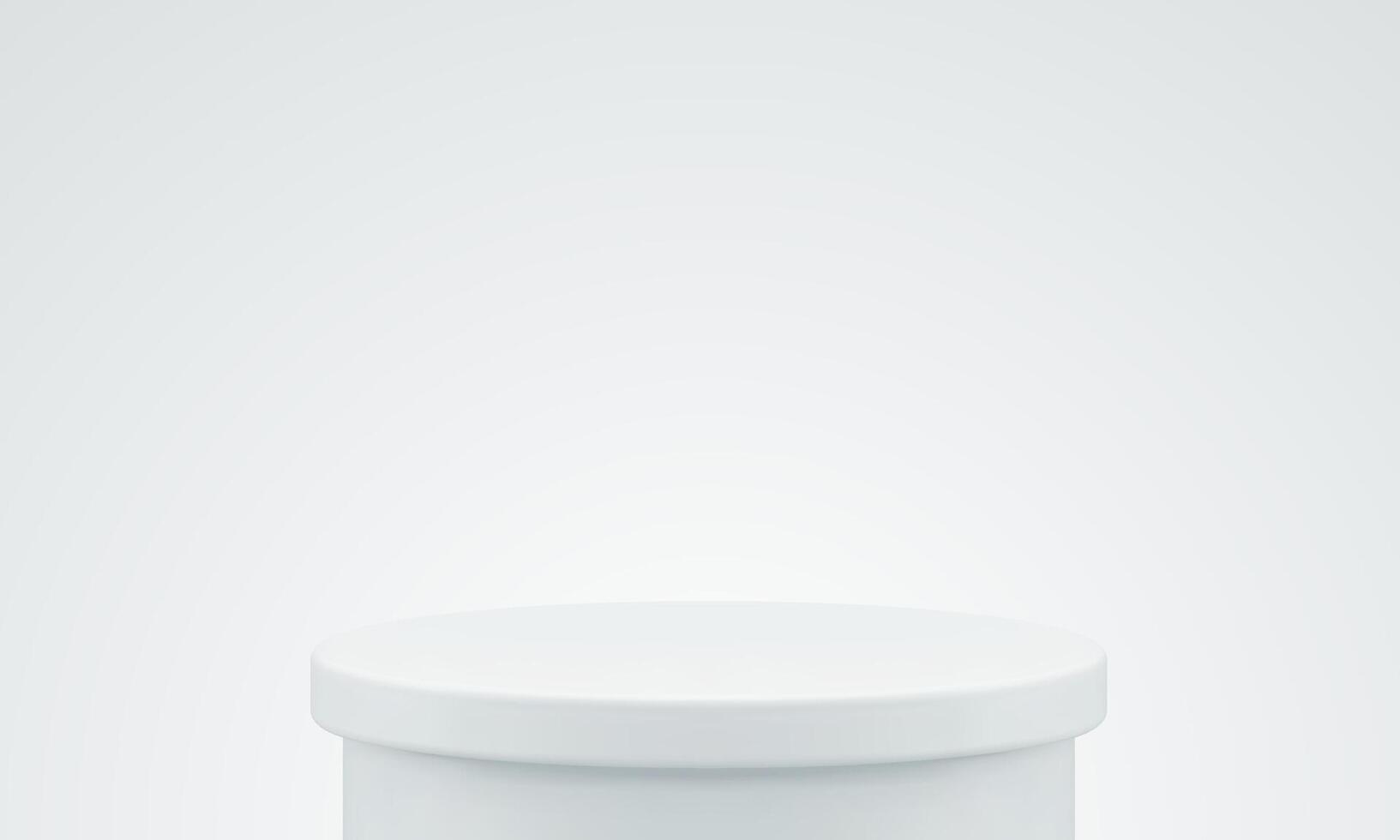 3d podium cylinder tribune for product presentation retail merchandise foundation platform vector