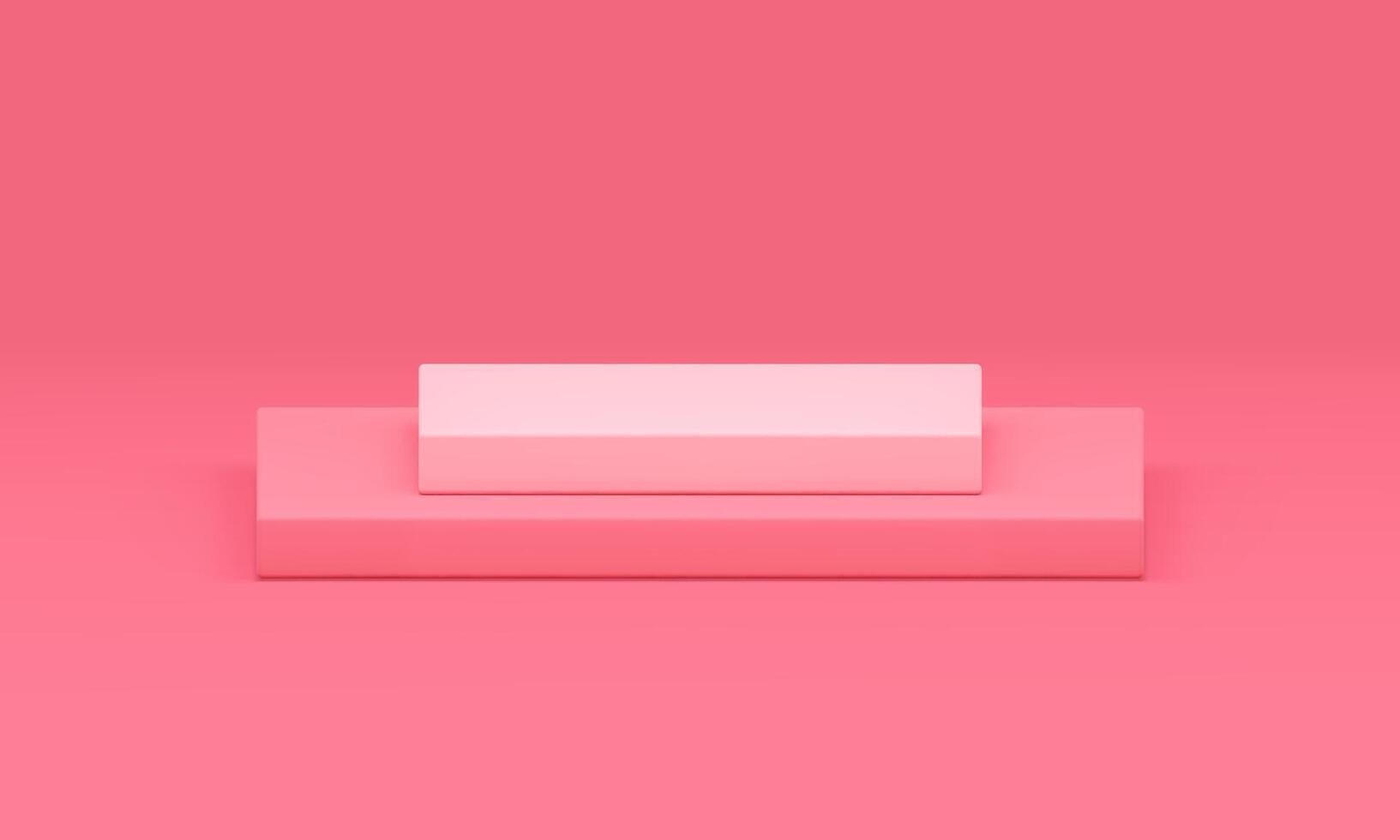 Pink 3d podium geometric award arena level stage platform win contest celebration realistic vector