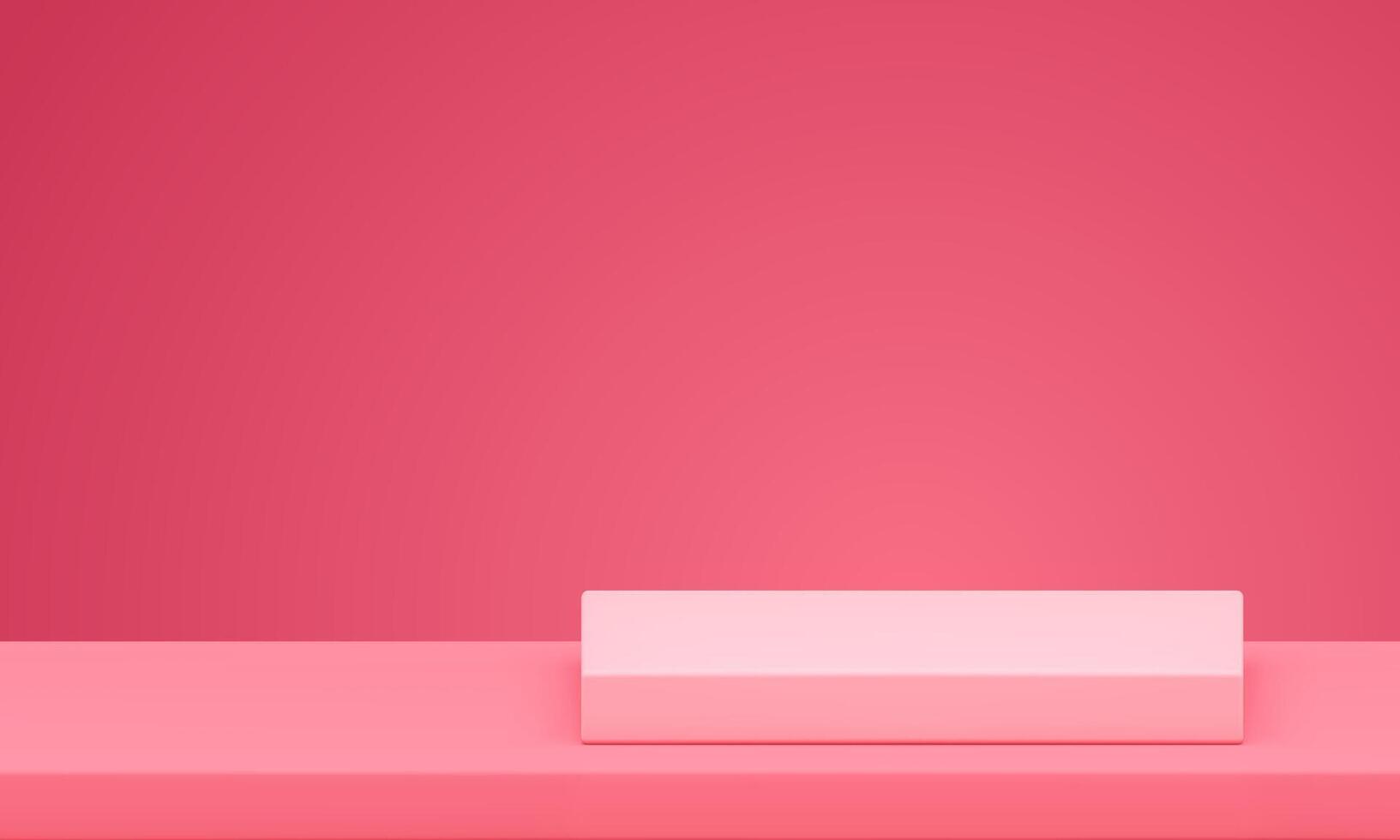 Pink 3d podium squared basic foundation minimalist modern stage geometric design realistic vector