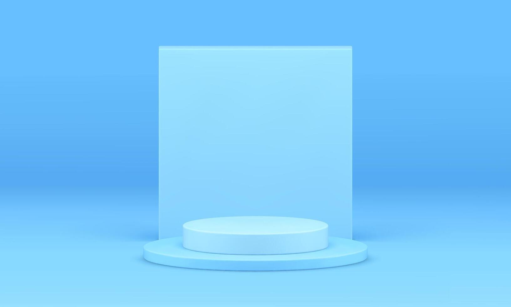 3d podium stage cylinder level platform geometric basic construction for product promo vector