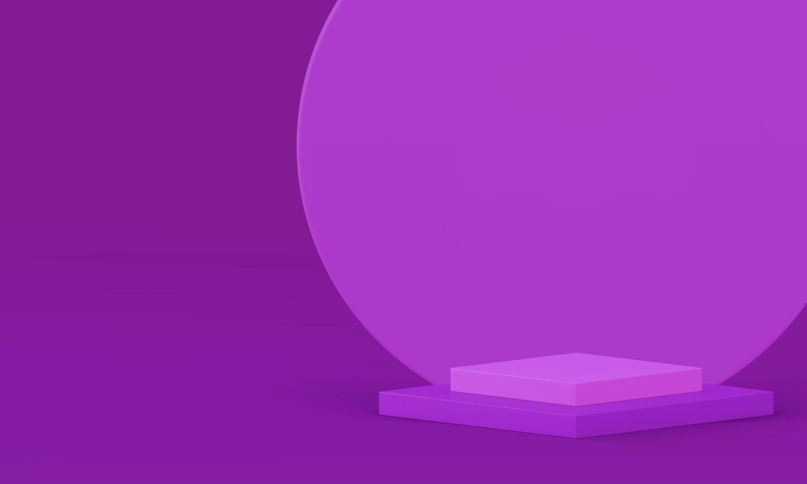 3d podium purple construction geometric stage basic foundation for product presentation vector