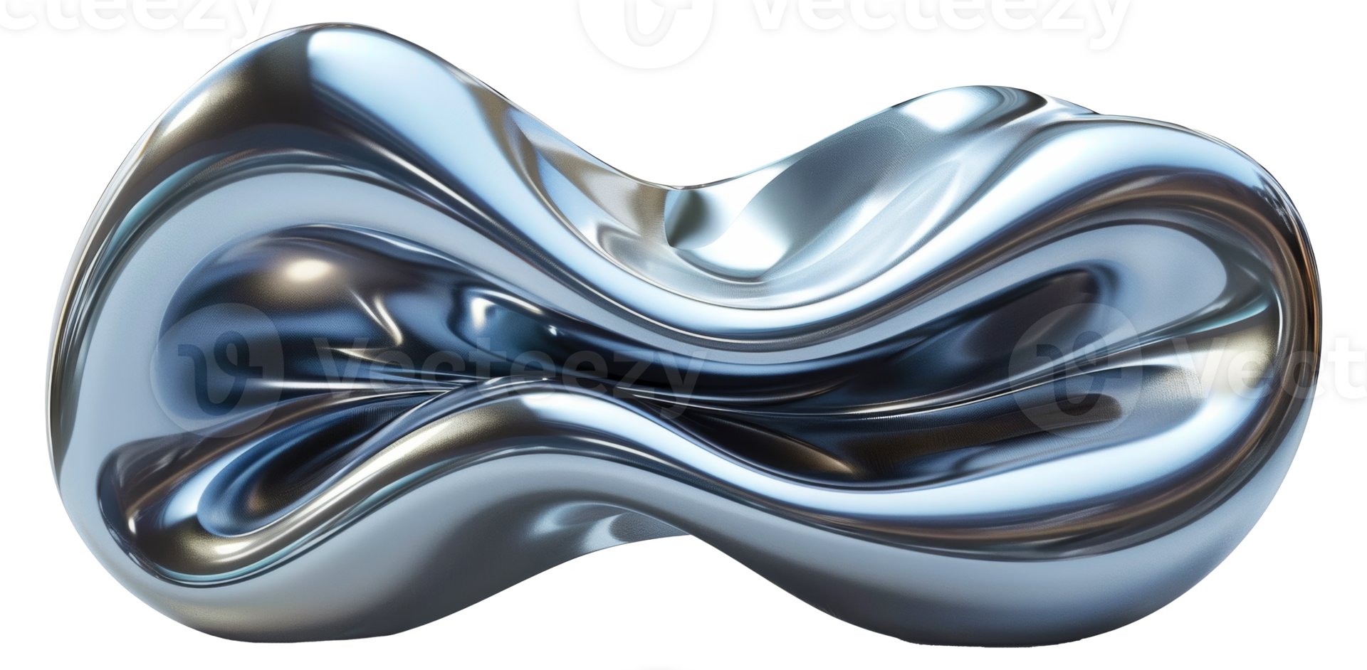 Abstract silver wave, cut out - stock .. png