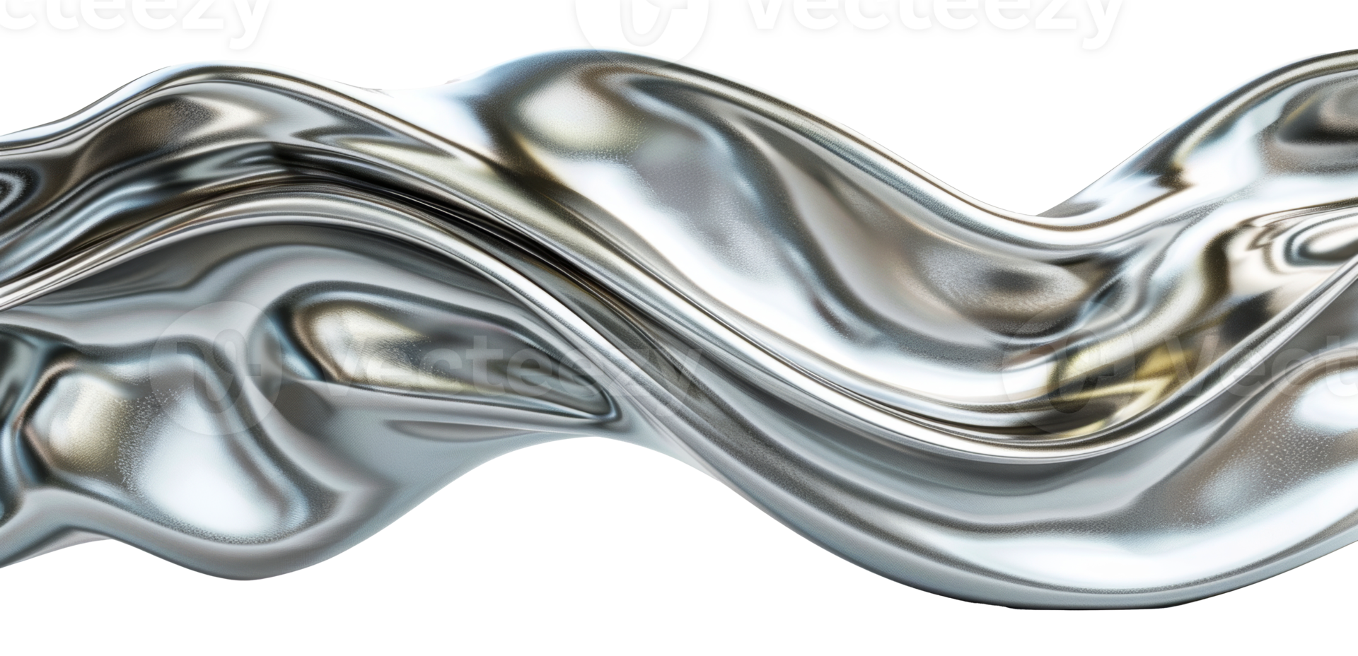 Abstract silver wave, cut out - stock .. png