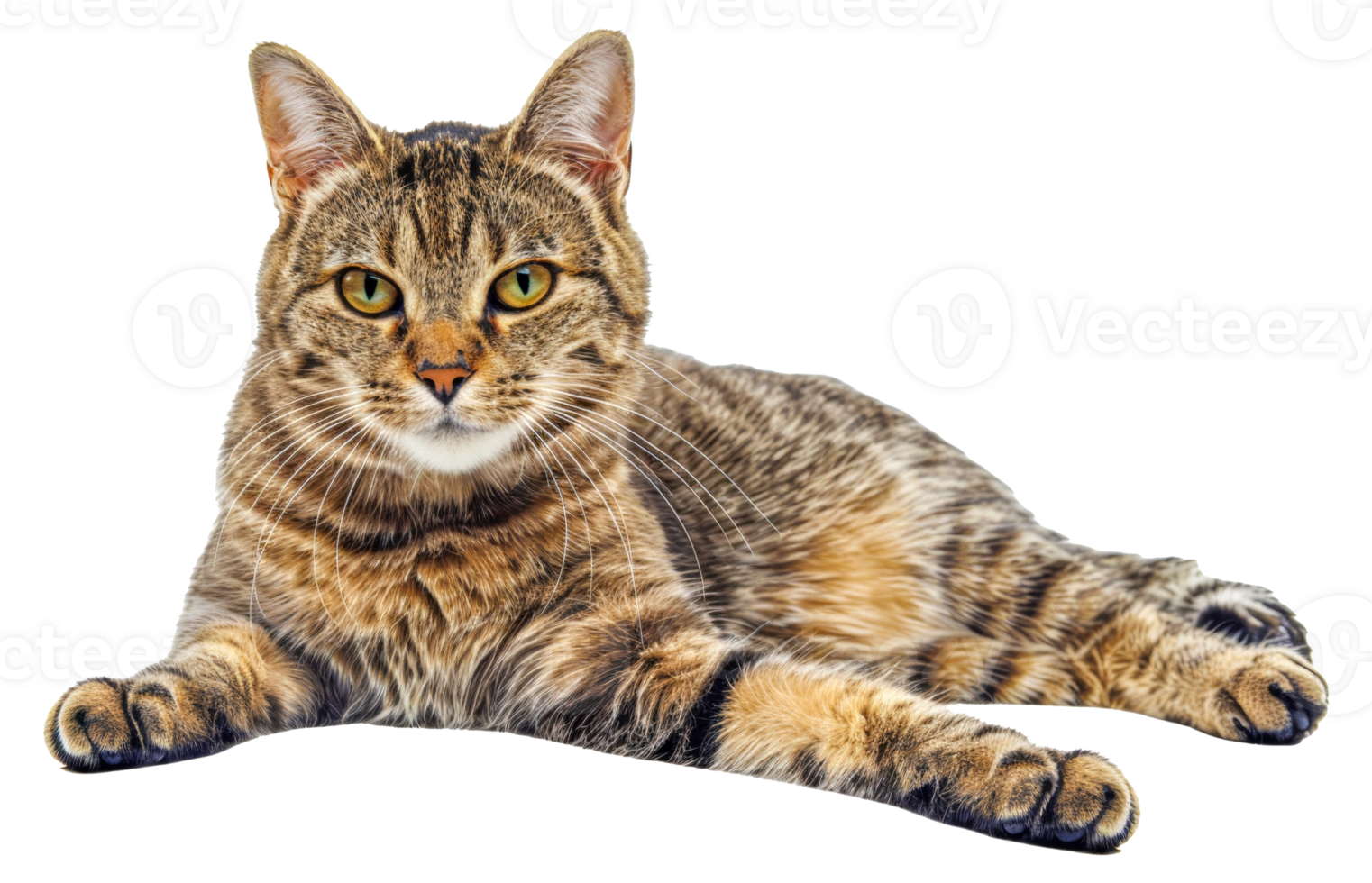 A cat is laying - stock .. png
