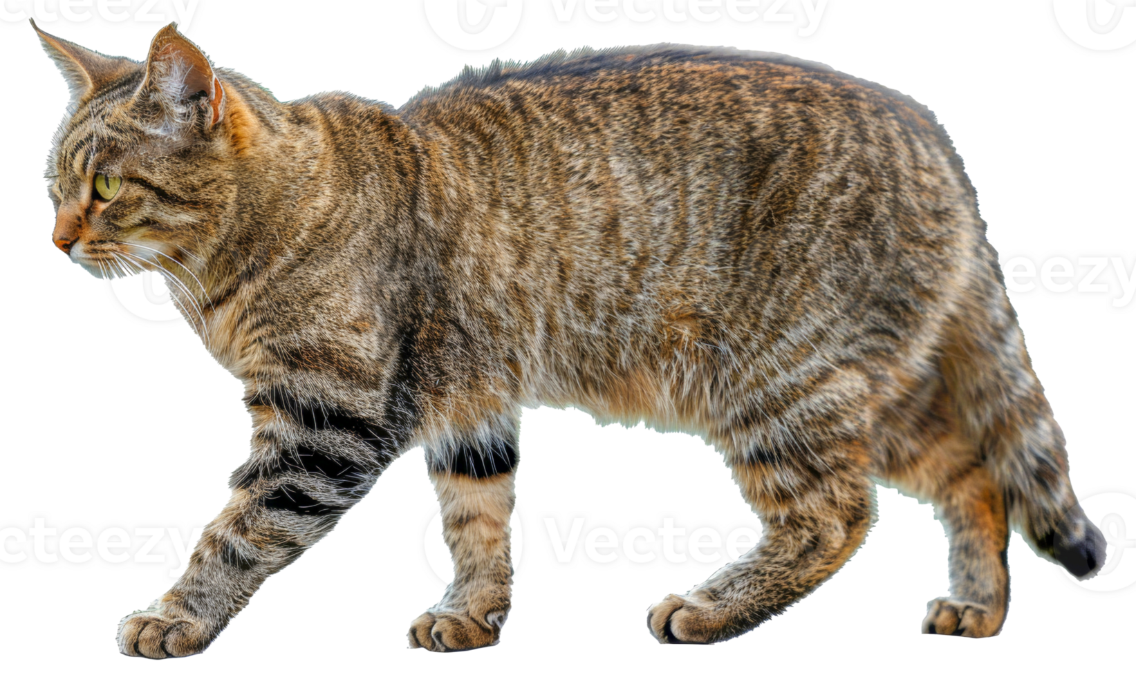 A cat is walking - stock .. png