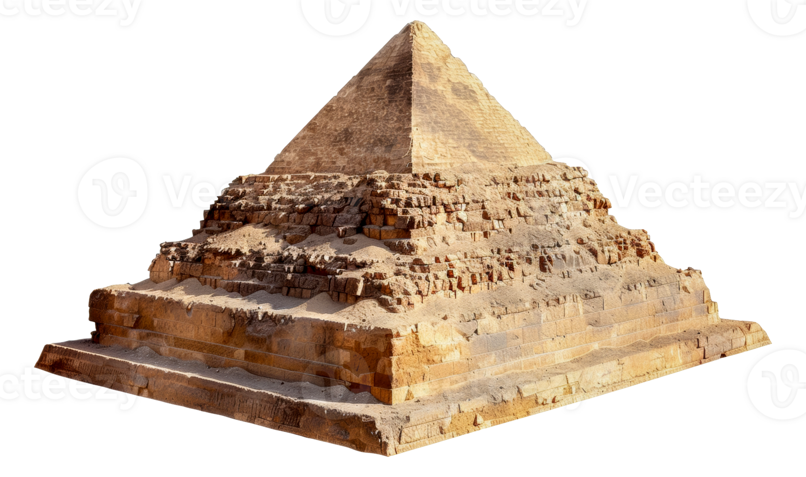 Stone pyramid isolated, cut out - stock .. png