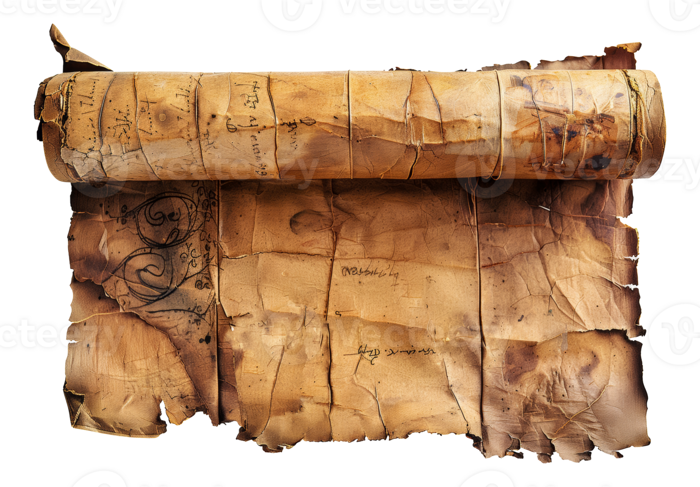 Antique Scroll, cut out - stock .. png