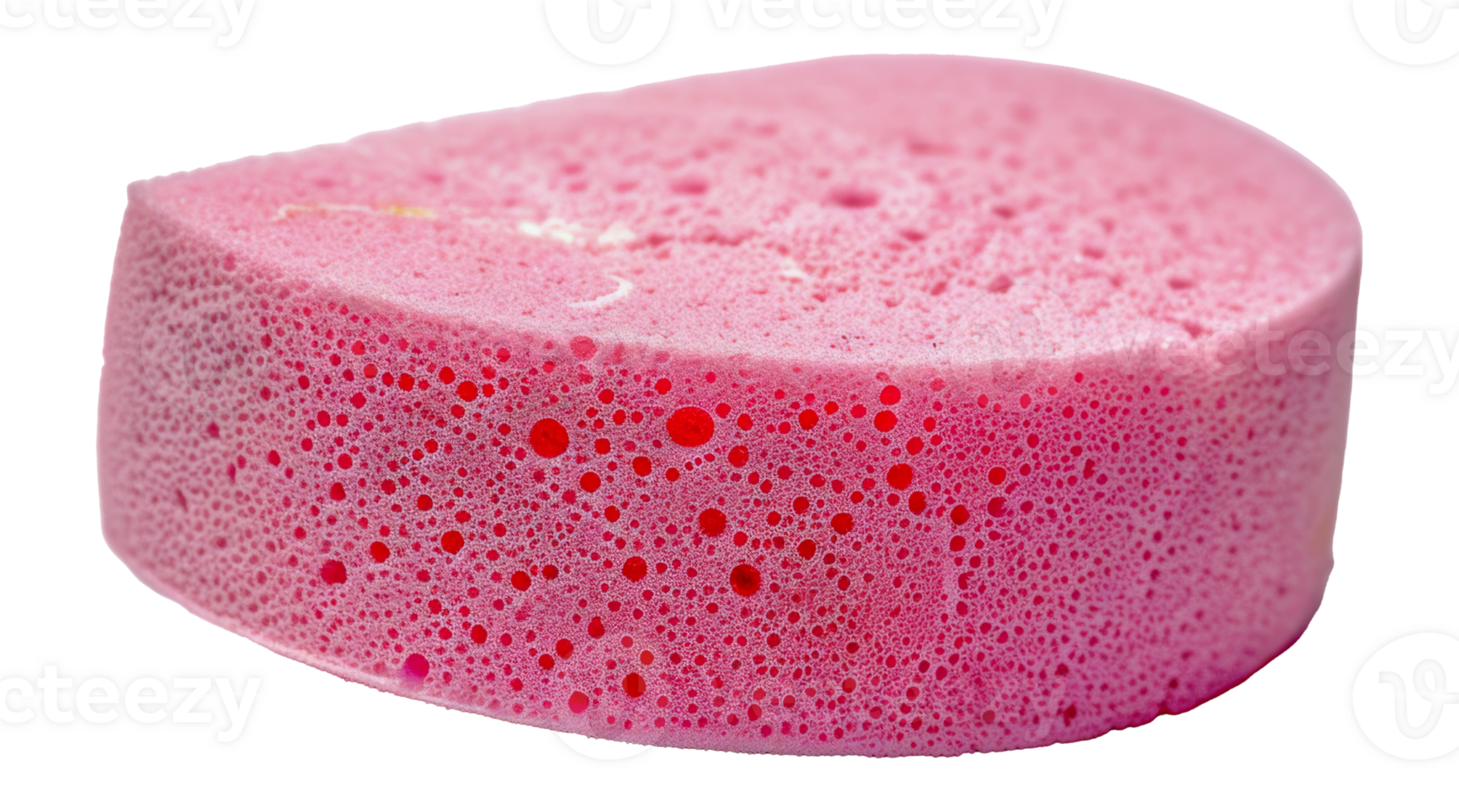 Cross-section of pink sponge with uniform texture png