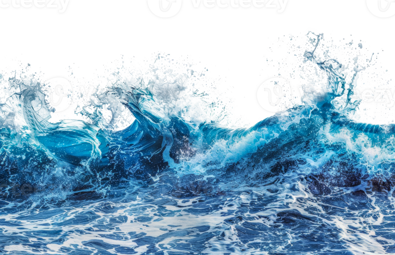 A large wave crashing onto - stock .. png