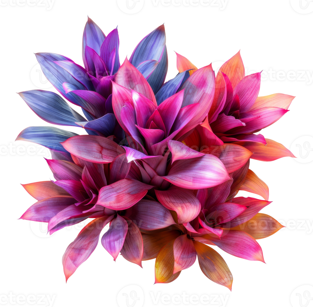 Colorful artificial bouquet on transparent background - stock .. png