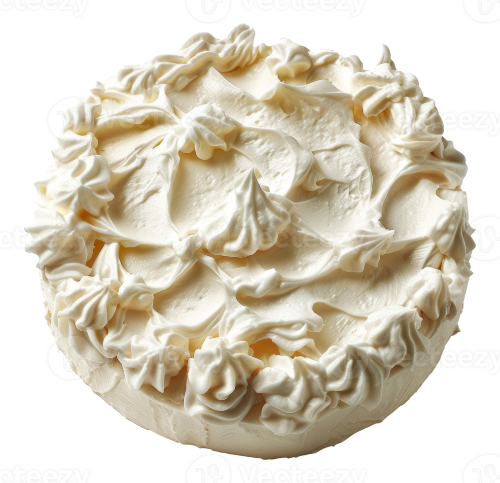 Swirl of whipped cream, cut out - stock .. png