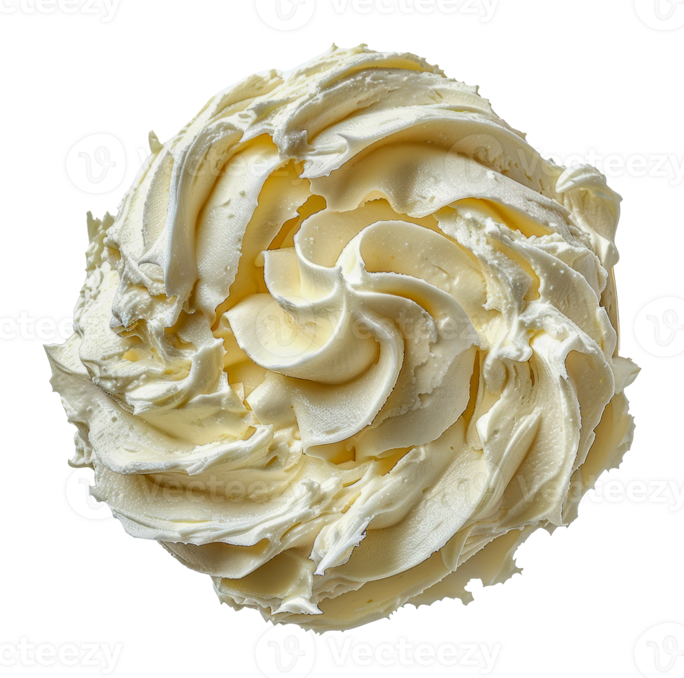 Swirl of whipped cream, cut out - stock .. png