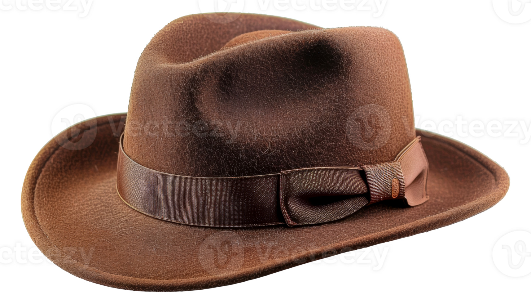 Vintage leather cowboy hat, cut out - stock . png