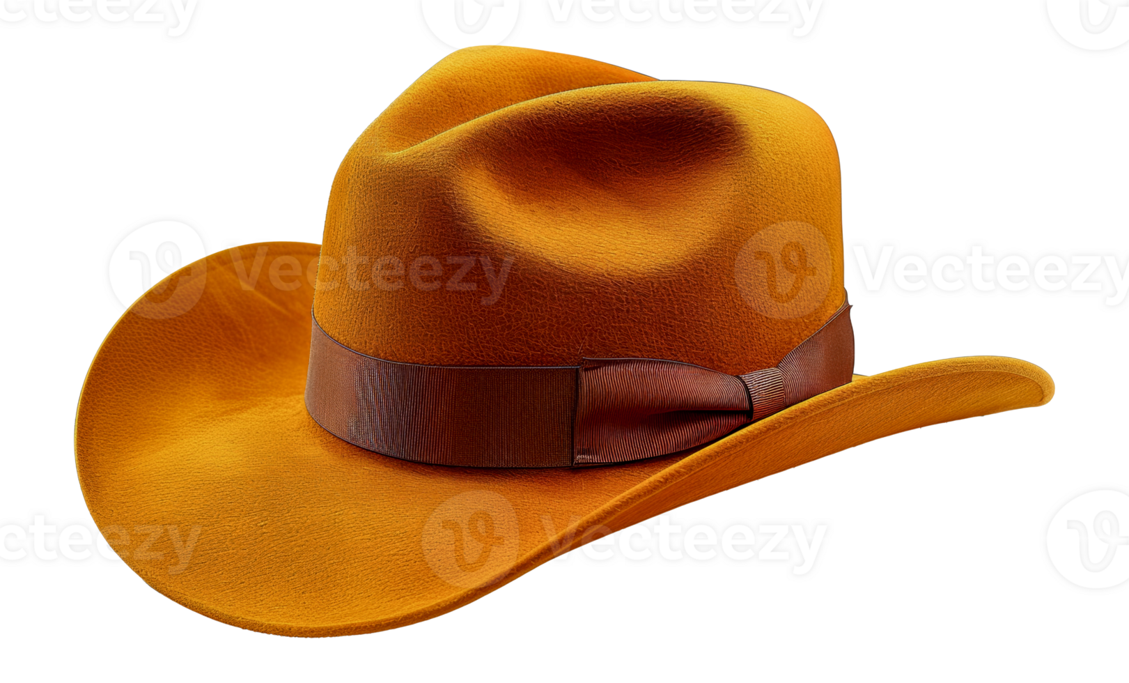 oranje klassiek voelde cowboy hoed, besnoeiing uit - voorraad .. png