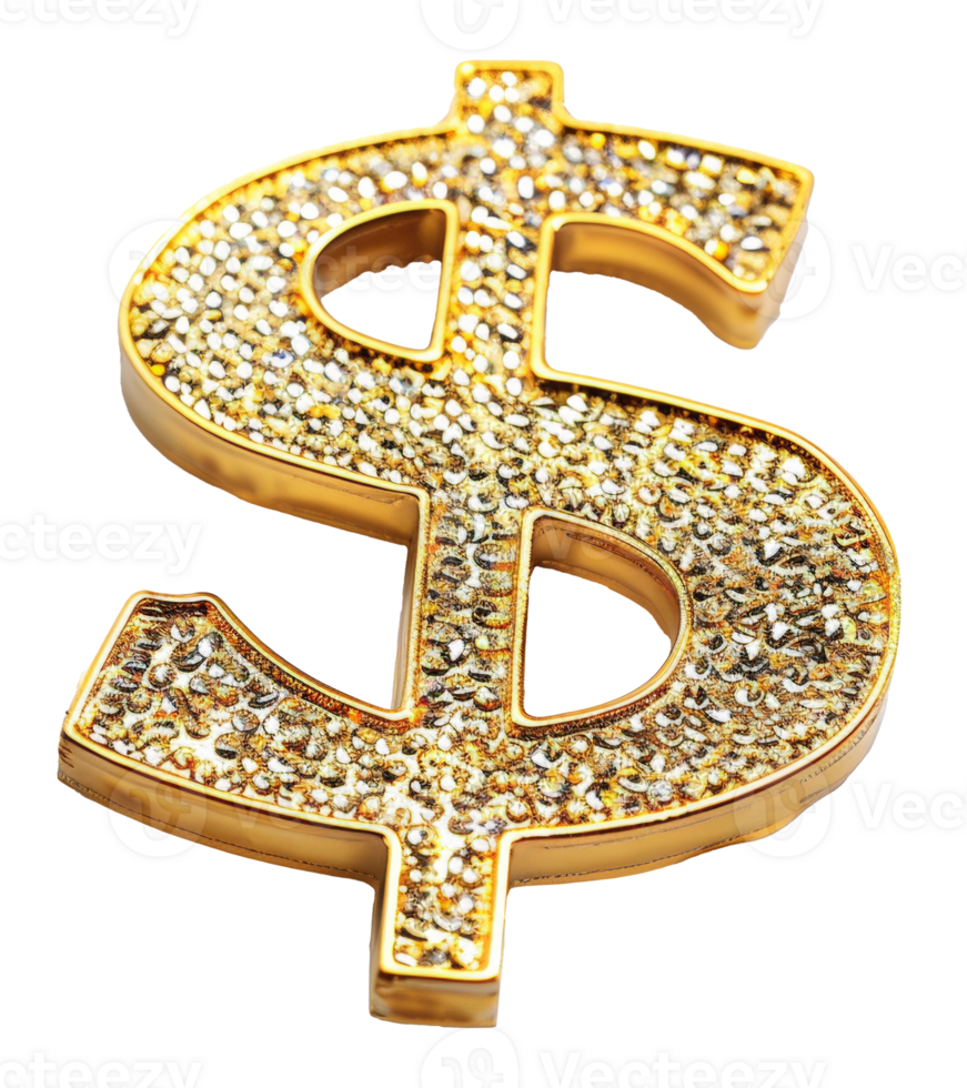 A gold dollar with a diamond pattern on it - stock .. png