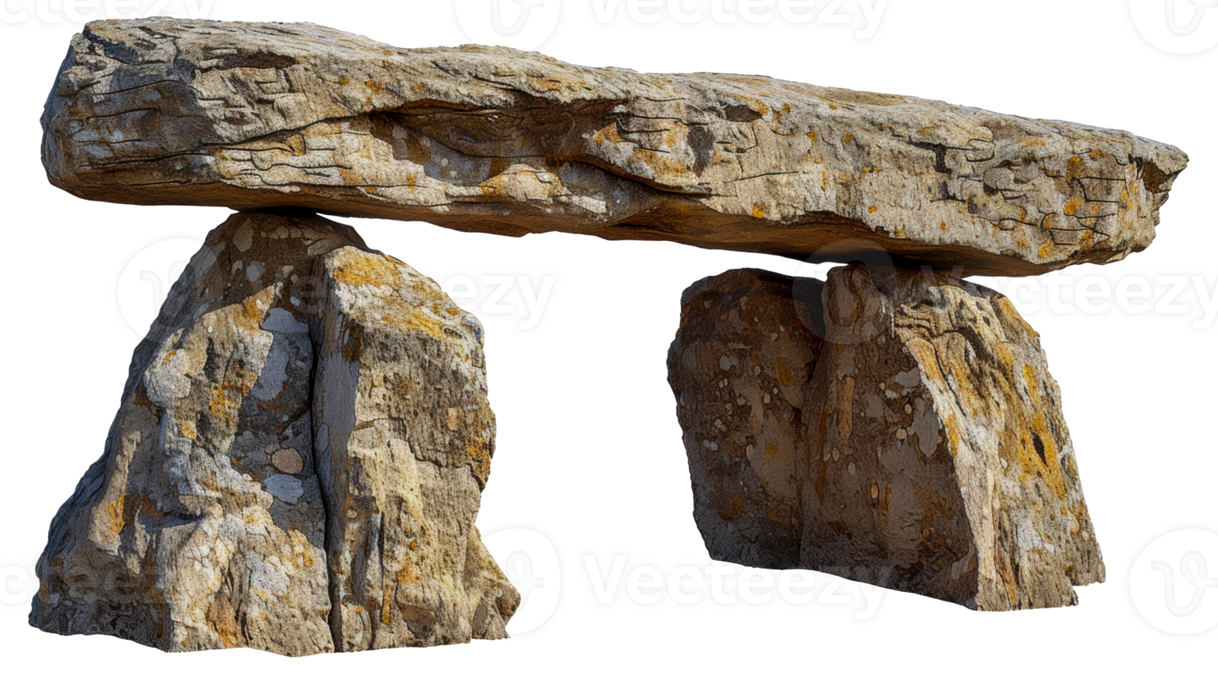 Ancient dolmen stones, cut out - stock .. png