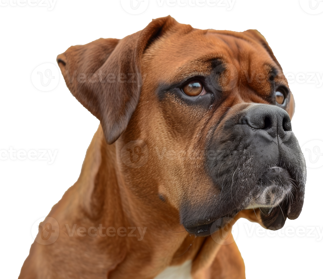 A brown dog with a black nose and brown eyes - stock .. png
