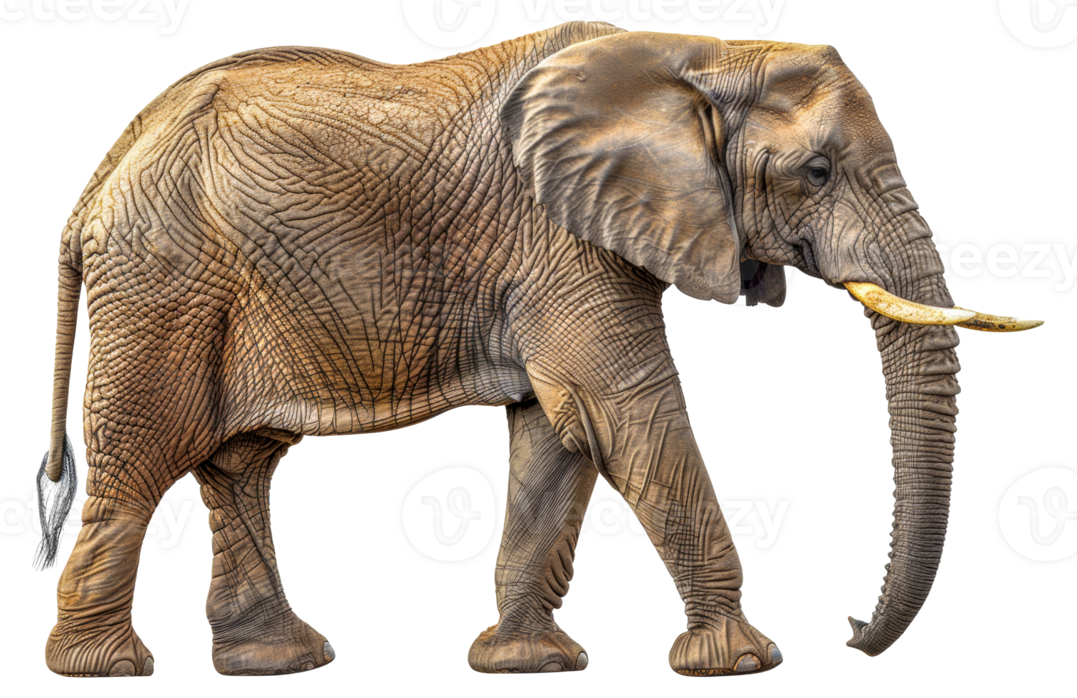 A large elephant is walking - stock .. png