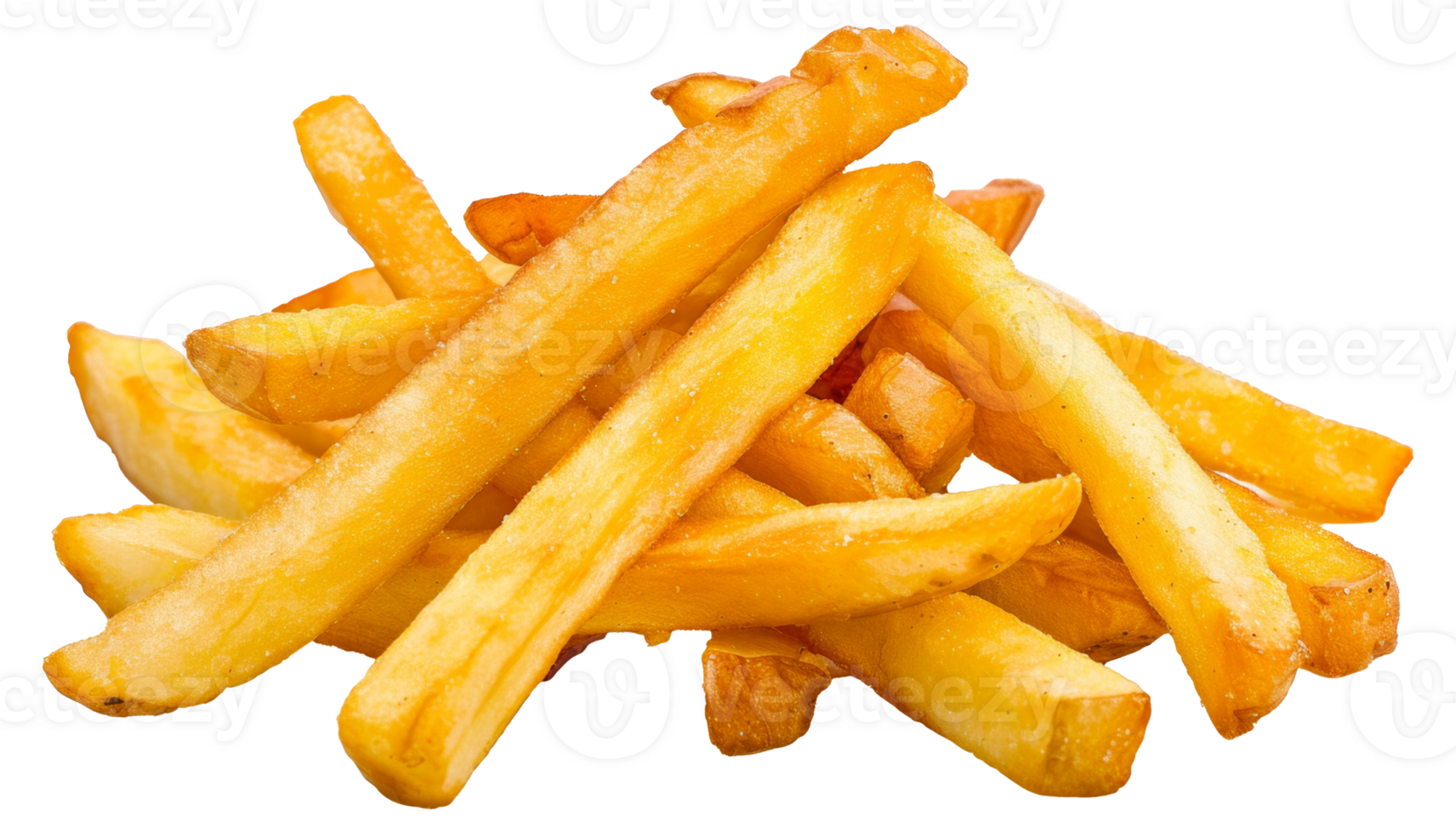A pile of french fries - stock .. png