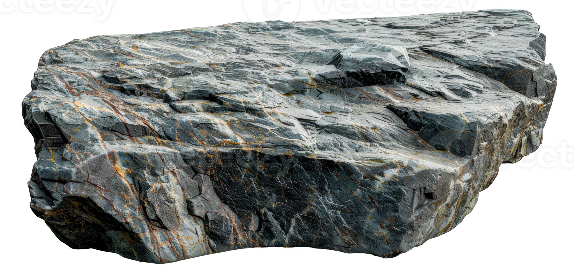 Stacked slate stone slabs isolated, cut out - stock .. png